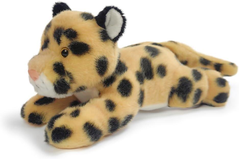 Leopard Stuffed Animal for Kids,8 inch Realistic Animal Plush Toy Lying Down Posture Animals,Plush Leopards for Boys Girls Adult Birthday Hug Teaching(S-Leopard)