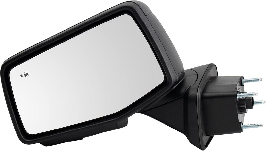 TRQ Driver Side Power Heated Folding Mirror Textured Black with Memory Puddle Light Compatible with 2019-2021 GMC Sierra 1500 2022 Sierra 1500 Limited