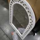 36x24 inches Modern White Arched Wall Mirror with Wooden Frame, Decorative Arch Mirrors for Bedroom, Living Room, or Entryway - Hang or Lean on Dresser