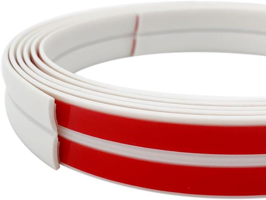 Flexible Corner Trim Moulding, Peel and Stick Wall Trim Molding, Inside & Outside Wall Corner Protector for Wall Edge Corner, Floor Window Door Ceiling, Countertop, White (0.76INCH (20FT))