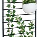 MyGift 4 Ft Tall Trellis, Black Metal Wall Mounted Garden Trellis for Climbing Plants Outdoor/Indoor, Large Wall Support Frame for Hanging Planters (1, Black)