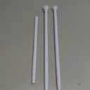 Spring Curtain Rod 33 to 56 Inch Adjustable White Curtain Rod No Drilling Non-Slip Expandable Tension Rod for Window, Doorway, Closet, Door, Wardrobe