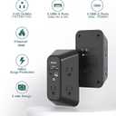 Addtam 5-Outlet Extender Surge Protector, Multi Plug Wall Outlet with 4 USB Wall Charger(PD 30W), Plug Extension Outlet 1800J, Outlet Splitter Power Strip for Home Office Dorm Room Essentials, Black