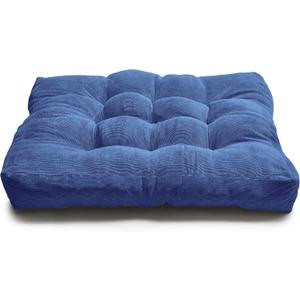 LANITI 24” Inch Extra Large Floor Cushions Tufted Floor Pillow for Adults Square Meditation Ultimate Comfort Oversized Pillows for Floor Cushion (Aqua), 1 Count