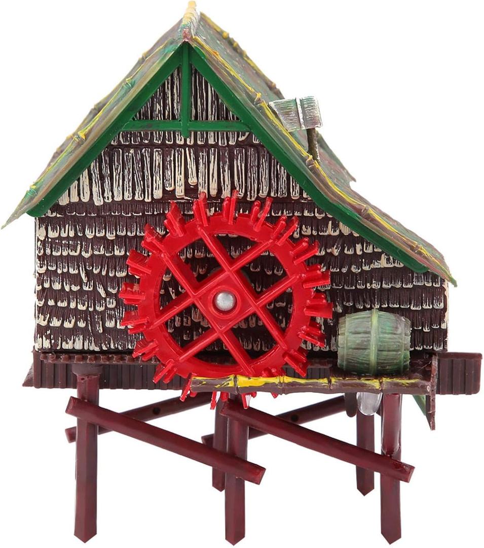 Waterwheel Windmill Aquarium, Rotatable Make Air Bubble Aquarium Windmill for Home for Fish Tank(Big waterwheel)