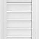 12"W x 36"H Rectangle Surface Mount PVC Gable Vent: Non-Functional, w/ 1-1/2" x 2" Brickmould Frame