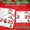 2025 Christmas Handprint Art Craft Kit for Holiday Family Party Activities, 10 Pcs Christmas Crafts Bulk DIY Handprint Card Making, Handprint Keepsake Gift for New Mom Dad Grandma Grandpa