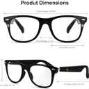 Smart Glasses for Men and Women, Blue Light Filtering Lenses, Bluetooth Audio Glasses with Mic & Speakers, Touch & Voice Assistant Compatible - Up to 6 Hrs Battery, for Office, Driving