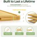 Kitchen Essentials Natural Bamboo Cutting Board XL With Durable, Knife-Friendly Surface & Deep Juice Groove  Perfect For BBQ(Pre Oiled, Natural)