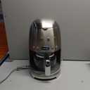 Smeg 50's Retro Style Aesthetic Drip Coffee Machine with 10 Cup Glass Carafe, Auto Start Feature, Keep Warm Plate, and Two Coffee Strength Settings (Brushed Stainless Steel)