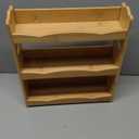 Jucoan 3-Tier Bamboo Spice Rack for Countertop, Wall Mounted Spice Holder Rack Seasoning Bottles Jar Organizer Shelf, Bathroom Organizer Rack, Spice Rack Only, Jars No Included, No Assembly Required