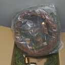 Yastouay 2 Pack 24" Christmas Wreaths for Front Door, Christmas Wreaths with Lights Bow Gold Cow Bell, Christmas Door Wreath for Christmas Garland for Home Wall Window Indoor Outdoor Decor