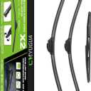 Wiper Blade Replacement for RX450h 2010-2015, RX350 2010-2015, Windshield Wiper Blades 26"+22" With Rear Wiper 16" (Set of 3) U/J HOOK, Double Sided Rubber Strips and Longer Life