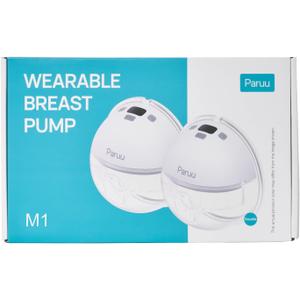 Paruu P16 Hands-Free Wearable Breast Pump, Electric Breast Pump Strong Suction, Low Noise, 4 Modes & 12 Levels, Portable Breast Pump - 19/21/24mm Insert/Flange, 2 Pack (White)