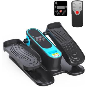 2025 New Under Desk Elliptical Machine,Portable Seated Pedal Exercise Machine for Seniors,Mini Leg Exerciser with 5 Adjustable Speeds&Remote Control,Quiet&Compact for Home Office (Blue)