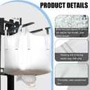 10Pack Aolikebao FIBC Bulk Bag,1.5 Ton Bag, 39.4"L x 39.4"W x 39.4"H,3300lbs SWL Safty Factor 3:1,Woven Polypropylene Bags,Duffle Top Spout Bottom (10), X-Large