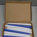 CHENGU 12 Pcs LED Taper Candles Flameless Battery Dripless Dinner Candles for Thanksgiving Day, Weddings, Church, Hanukkah, Christmas, Autumn, New Year Celebration(Blue,Taper)
