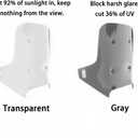 Motorcycle Windshield Fit for CFMOTO Ibex 450 450MT Front Windscreen Wind Deflector Anti Scratch Hard Coated Adventure Touring (Grey, 15.7")