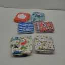 ALVABABY 6 Pack Cloth Diaper with 12 Inserts One Size Adjustable Washable Reusable Diaper Cover for Baby Girls and Boys (Color 48)