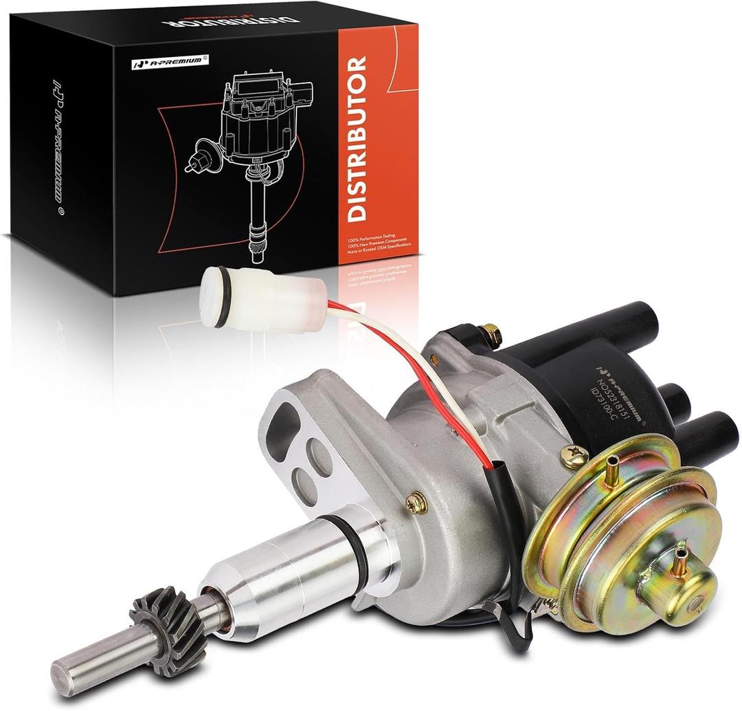 A-Premium Ignition Distributor with Module and Cap and Rotor Compatible with Toyota 4Runner 1984, Pickup 1982-1990, Celica 1982-1984, Corona 1982, 2.4L
