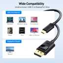 Cable Matters Unidirectional USB C to DisplayPort 1.4 Cable - 3.3ft, Support 8K@60Hz / 4K@240Hz, Thunderbolt 4 to DisplayPort Cable, Display Port to USB C, Black - Not for Portable USBC Monitor