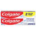 Colgate Baking Soda & Peroxide Toothpaste - Whitens Teeth, Fights Cavities & Removes Stains, Brisk Mint, 6 Ounce (Pack of 2)
