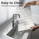 Stone Drying Mat for Kitchen Counter, White Fish Belly Stone Dish Drying Mat - Diatomaceous Earth Water Absorbing Drying Stone for Kitchen Counter Mat, Quick Dry Stone Mat Kitchen (24" x 16")