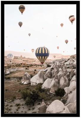 GEORHJ Poster Wall Art Print Canvas Print Painting Poster Hot Air Balloons Wall Picture Art Living Room Home Decor Modern Home and Bedroom Decoration 13×16inch