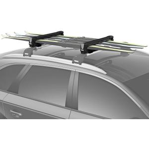 Thule SnowPack Ski/Snowboard Rack, Medium (4 Pr/2 Boards), Black