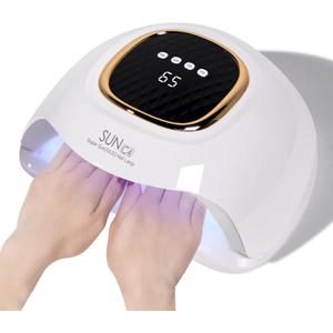 UV Nail Lamp - Fast Drying, Powerful & Efficient LED Nail Lamp with 4 Timing Settings & Infrared Automatic Sensor Professional UV Light for Home Salon Nail Art Tools