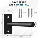 EVERYMATE Weight Plate Rack, Wall Mount Weight Plate Holder for Bumper Plates, Max Weight Capacity 330 lb, Home Gym Organizer (1-inch-2Pack)