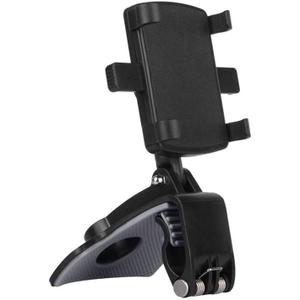 Bracket Dashboard Phone Holder Car Phone Mount Adjustable Spring Clip Fit for Multiple Use 360-Degree Rotating Phone Stand Fit for Safe Driving (Color : Black)