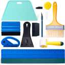 FOSHIO Wallpaper Tools Set, Paste Brush, Seam Roller, Plastic Scraper Tool, Felt Squeegee with Mesureing Tape, Paper Cutter and Exacto Knife for Peel & Stick Wallpaper, Window Film Installation