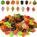 HappyFiller Fall Vase Filler Decorative Acrylic Pumpkins Squirrel Acorns Leaves Gems 15 Styles 88 PCS for Party Table Scatters,Harvest Thanksgiving Craft,Sensory Bin Fillers,Home Decor