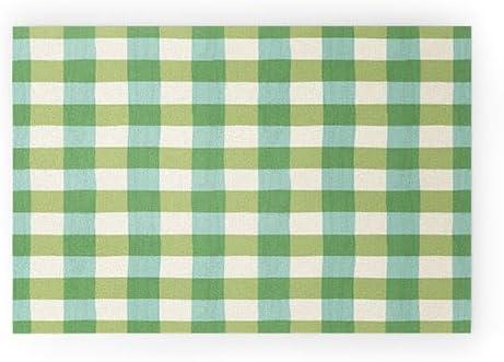 Deny Designs Welcome Mat, 20" x 30", Avenie Fruit Salad Gingham Green