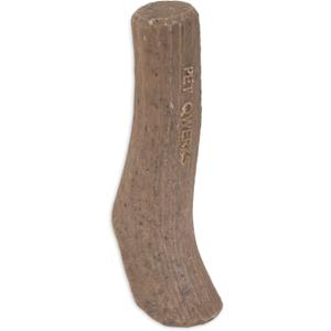 Pet Qwerks Real Wood Antler BarkBone - Durable Dog Toys for Moderate & Light Chewers - Smoked Cheese Flavor - 6" (Large)