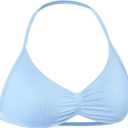 AUROLA Influence Strappy Bra Sports Bras for Women, Backless Padded Impact Strappy Bra Workout Gym Yoga with Removable Cups (X-Small, Sky Light)