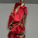 LaRibbons Large Red Velvet Christmas Tree Topper Bow, 13"x51" Holiday Ribbon Tree Topper, Classic Christmas Tree Decoration with Gold Trim, Xmas Indoor Outdoor Ornament