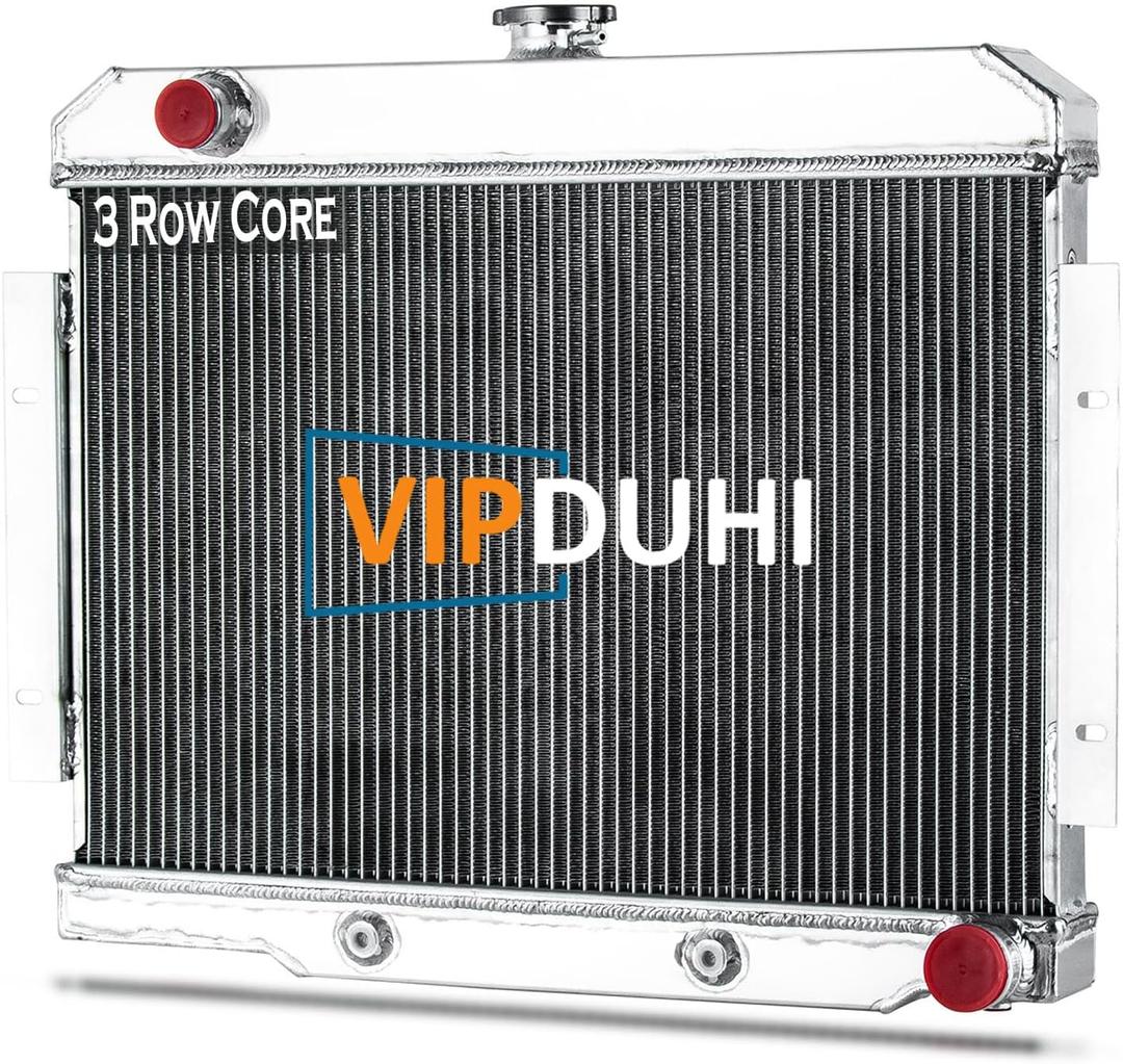 Aluminum Radiator Compatible with 1972-1983 Jeep CJ5 1976-1986 Jeep CJ7 1972-1975 Jeep CJ6 1973 1974 1977 1978 1979 1980 1981 1982 1984 1985 2.2L 2.5L 3.8L 4.2L 4.6L 5.0L L4 L6 V8 Gas, 3 Row