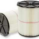 2 Pack Replacement Filter for CRAFTSMAN CMXZVBE38754 Wet/Dry Vac, Standard Cartridge Filter Fits 520 Gallon Models