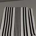 OJIA Black and White Outdoor Rug 2'x4.3', Christmas Door Mats Outdoor Cotton Woven Holiday Doormat Front Porch Rug Machine Washable Indoor Door Mat Entryway Striped Rugs for Farmhouse/Kitchen