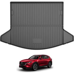 Trunk Cargo Liner Mat Tray fit for Mazda CX-5 2017-2025 2026 All Weather Rear Trunk Carpet Interior CX5 Accessories Waterproof Custom Fit Odorless TPE (Black)