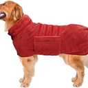 Geyecete Pineapple Grid Fast Drying Super Absorbent Dog Cat Bath Robe Towel - Red, XL