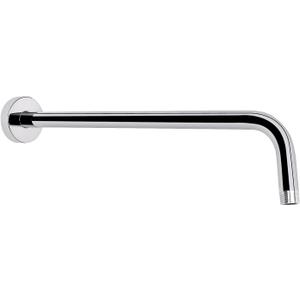 HarJue Shower Arm with Flange and Teflon Tape, Wall Mounted Shower Pipe 304 Stainless Steel Extension Arm for Fixed Shower Head & Handheld (15 Inch, Chrome)