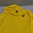 Men's Fleece Jacket with Embroidery and Hood (Yellow, Size Medium)
