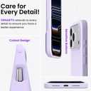 ORNARTO Compatible with iPhone 17 Pro Max Case 6.9", Slim Liquid Silicone 3 Layers Soft Gel Rubber Shockproof Protective Cover with Anti-Scratch Microfiber Lining-Pastel Lilac