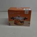 4L Simmer Pot Clear Cook Pot Heat Resistant Cooking Pot Cookware Glass Saucepan with Cover and Wooden Handle for Stove for Potpourri, Pasta, Noodle,Soup,Milk