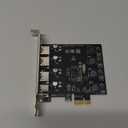 4 Ports PCIE USB 3.0 Card Super Speed 5Gbps PCI Express (PCIe) Expansion Card for Windows 11/10/8.1/8/7/Vista/XP/Server