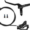 MTBHydraulic Disc Brakes Set, Left Rear 1550mm, Mountain Bike 4-Piston Hydraulic Disc Brakes Set, Aluminum Alloy Hydraulic Brake Kit for Mountain Bike, Road Bike Left Rear 1550mm (Split)