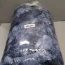 Fluffy Throw Bubble Blanket Queen Size - Faux Fur Throw for Couch or Bed - Plush Soft Extra Thick Faux Fur Rabbit Blanket - Warm & Breathable - Luxury Minky Tie Dye Bedding - 90" x 90", Marble Blue